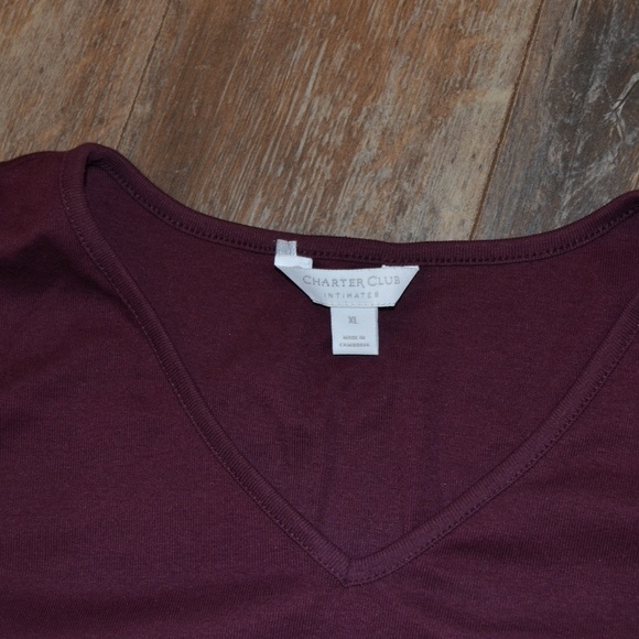 Charter Club Maroon PJ Shirt - Picture 5 of 5